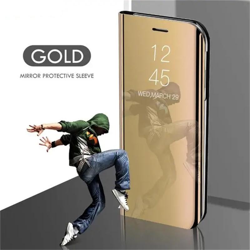 Зеркальный чехол с кожаным покрытием для Samsung Galaxy S23 S22 S21 Ultra Plus A04S A14 A24 A34 A54 A23 A53 A73 A13 A22 A32 A52 A72 M14 5G 4G Max откидная крышка