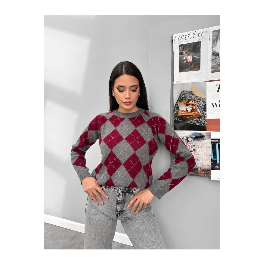 Square Pattern Sweater