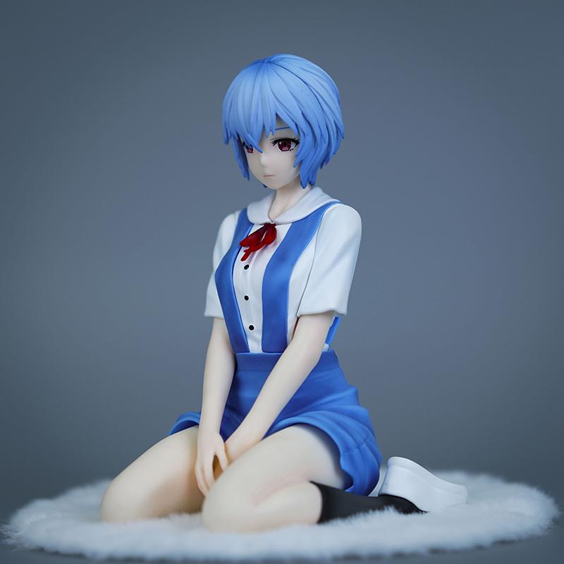 14 см Гк Аянами Рей Аниме Фигурки Сидячая Поза Школьная Форма Модель Модные Игрушки Украшения Красивые Девушки ПВХ Статуэтка Подарки