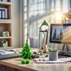 Декор для вечеринки Цветная 3D-печатная рождественская елка Забавная уникальная рождественская декорация Зеленая модель рождественской елки Празднование Рождества