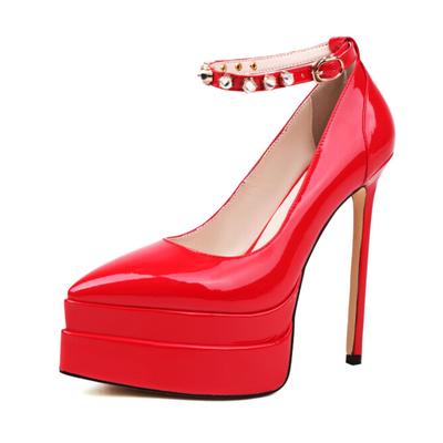 Брендовые туфли на платформе со стразами и пряжкой на щиколотке, весенние модные туфли-лодочки на высоком каблуке, свадебные женские туфли для вечеринок, размер 43