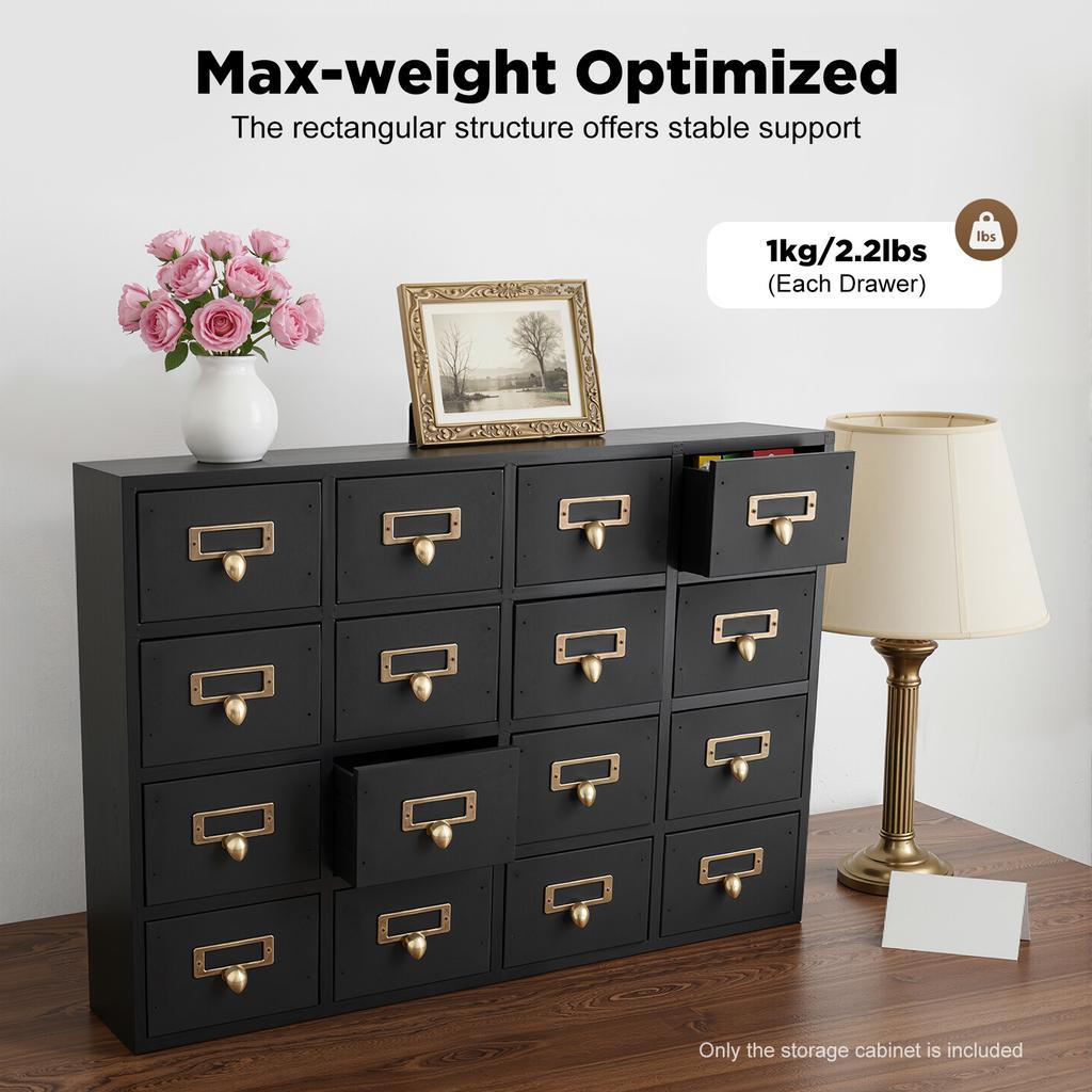 Деревянный шкаф для хранения с 16 ящиками, деревенский винтажный органайзер с металлическими ручками для украшений, офиса, специй, лекарственных трав