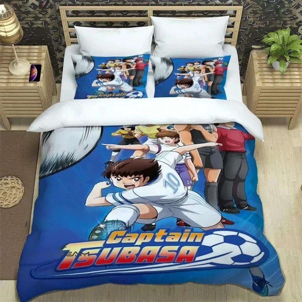 Новая коллекция постельного белья по аниме Captain Tsubasa Пододеяльник с наволочкой Размеры: Твин, Фулл, Квин, Кинг Постельное белье Домашний текстиль