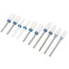 10pcs Ceramic Ceramic Nail Drill Bit Set  Nail Surface Polishing And Shaping