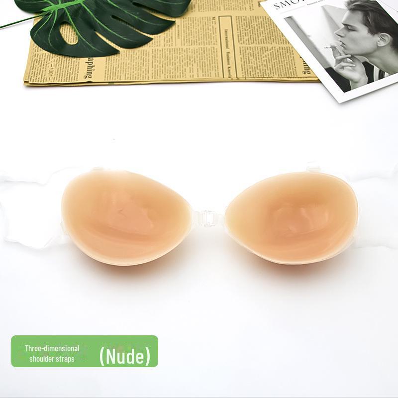 Silicone Push-Up Invisible Bra - Seamless, Anti-Exposure & Anti-Bump Design for Enhanced Small Busts