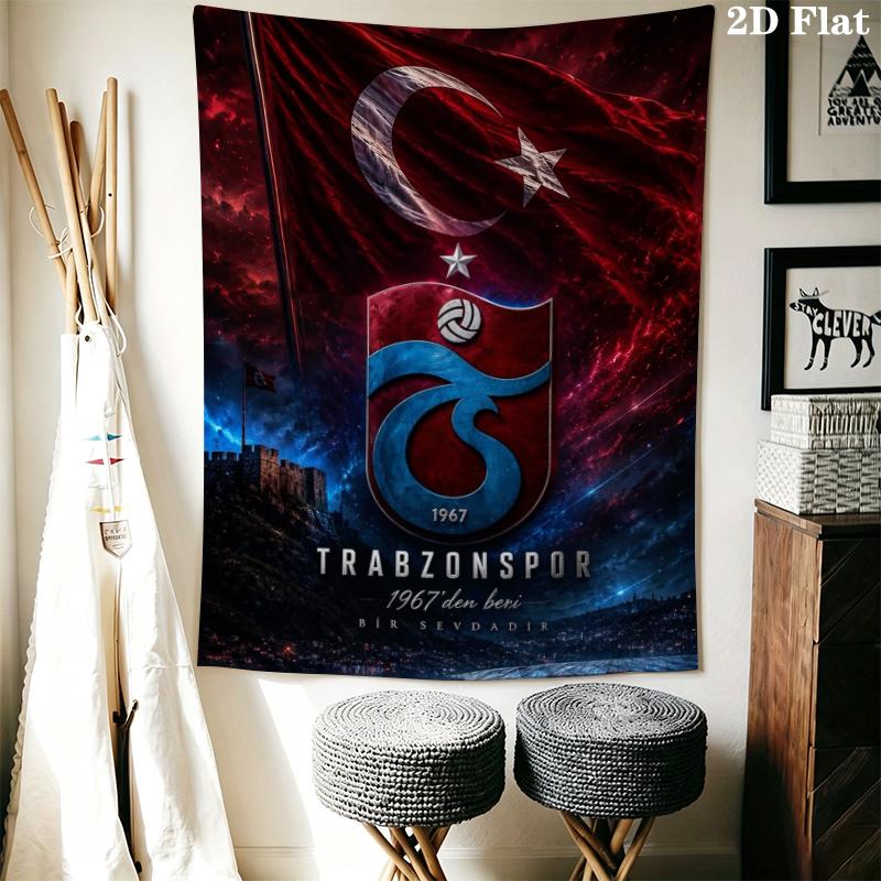 Trabzonspor Wall Tapestry Aesthetic Wall Hanging Printed Fabric Blanket Decorative Tapestries for Bedroom Living Room Home Decor