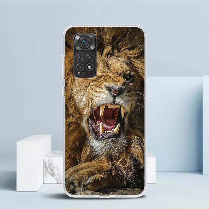 Чехол для телефона 'Лев Альфа-самец Детеныш Король' для Xiaomi Redmi Note 15 14 14S 13 12S 12 Pro Plus 11S 11 11T 11E 10S 10 + Мягкая задняя крышка из ТПУ