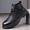 Men's 2023 Autumn/Winter High-Top Cotton Martin Boots: Stylish, Warm, Retro Leather Work Shoes