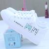 2024 New Arrival Fashion Lace-up Women Sneakers Women Casual Shoes Printed Summer Women Pu Shoes Cute Cat Shoes