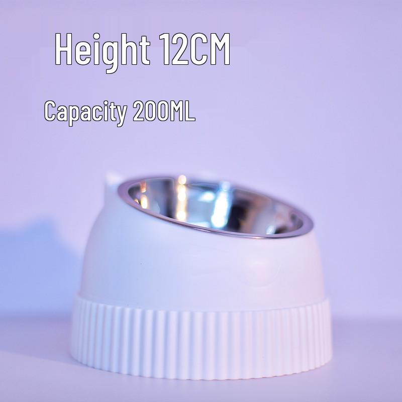 Приподнятые миски для питомцев из нержавеющей стали и керамики - Конструкция против опрокидывания для кошек и собак, Защищает шейные позвонки, Набор с двойной миской