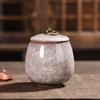 Cracked Ceramic Tea Caddies Coffee Canister Household Portable Travel Mini Porcelain Sealed Moisture-proof Storage Jar Home Deco