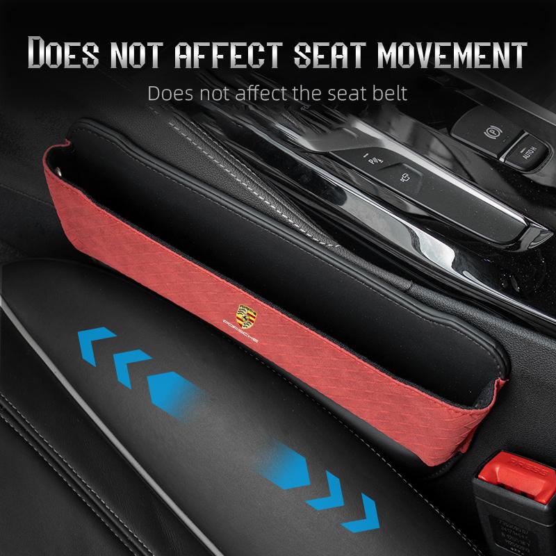 Car Seat Gap Organizer Box Sundries Storage Bag Interior For Porsche Cayenne Panamera Macan 911 718 Taycan Boxster Cayman 918