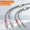Двойной аудиокабель RCA, 2 пары RCA-кабелей для подключения к компьютеру, телевизору, усилителю, сабвуферу и колонкам