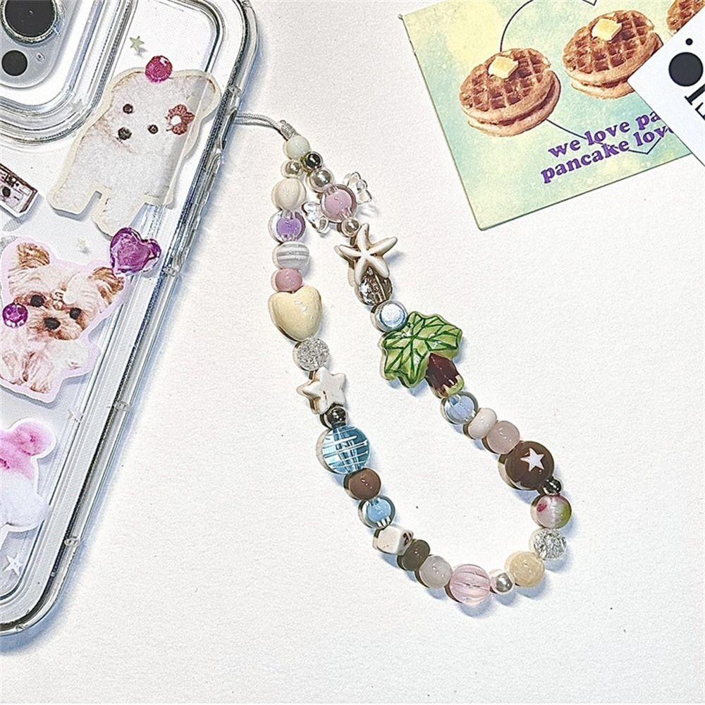 Акриловая цепочка для телефона с кокосовыми бусинами, кокосовая пальма, шнурок для смартфона, кулон-украшение