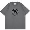 Punk Aphex Twin Print T-Shirt Oversize Hip Hop Streetwear Harajuku T Shirt Goth Summer Top Short Sleeve Cotton Clothes