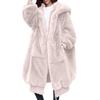 Fashion Casual Women's Sheep Shearing Stitching Coat Women's Mid-length Wool Coat