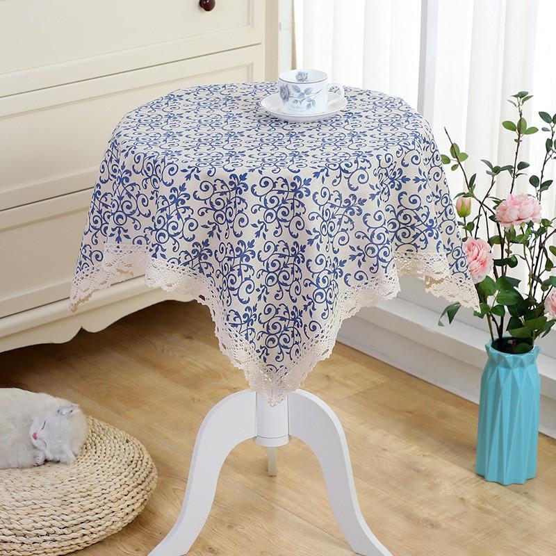 Обеденный стол круглая скатерть с принтом протираемая скатерть 105*105 см