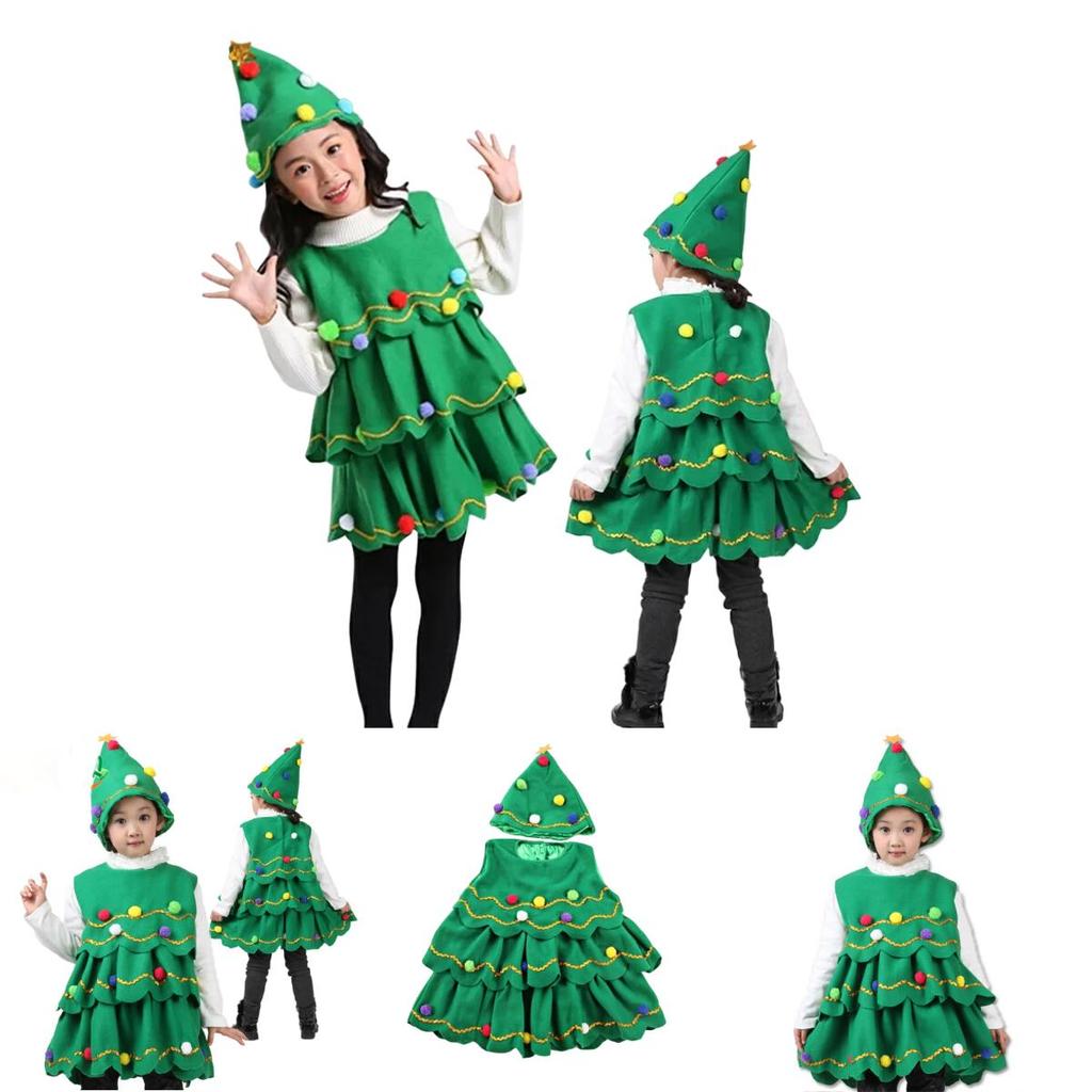 Костюм Рождественской елки для детей и взрослых Аутентичный полосатый наряд для косплея