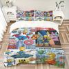 3Pcs Simpsons Characters Action Bedding Set Quilt Cover Pillowcase Home Christmas Xmas Halloween Gift 1 Duvet Cover 2 Pillowcase S921710