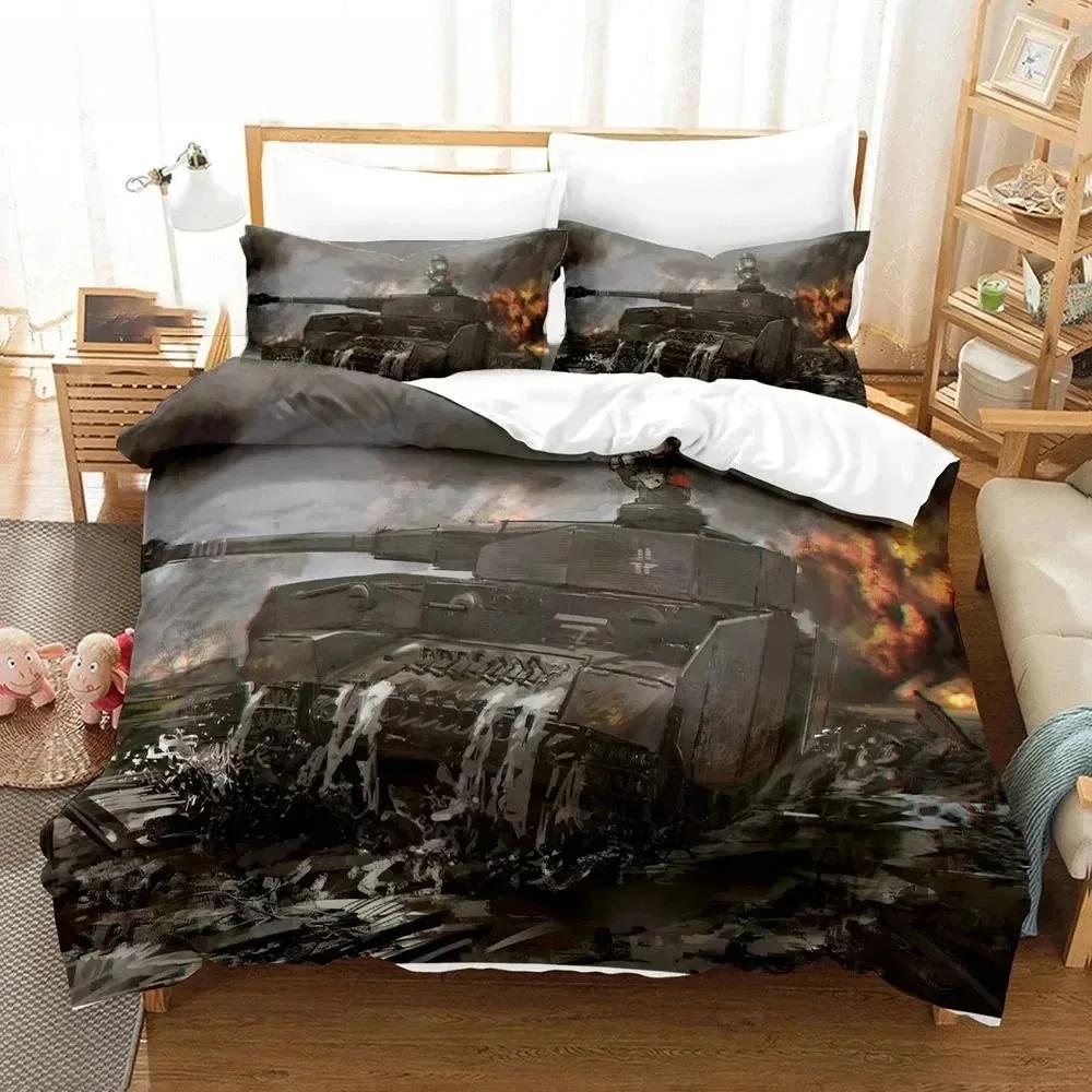 World of Tanks 3D Printed Duvet Cover Pillowcase Bedding Set Twin Full Queen/King Size King Kids Adults quilt cover