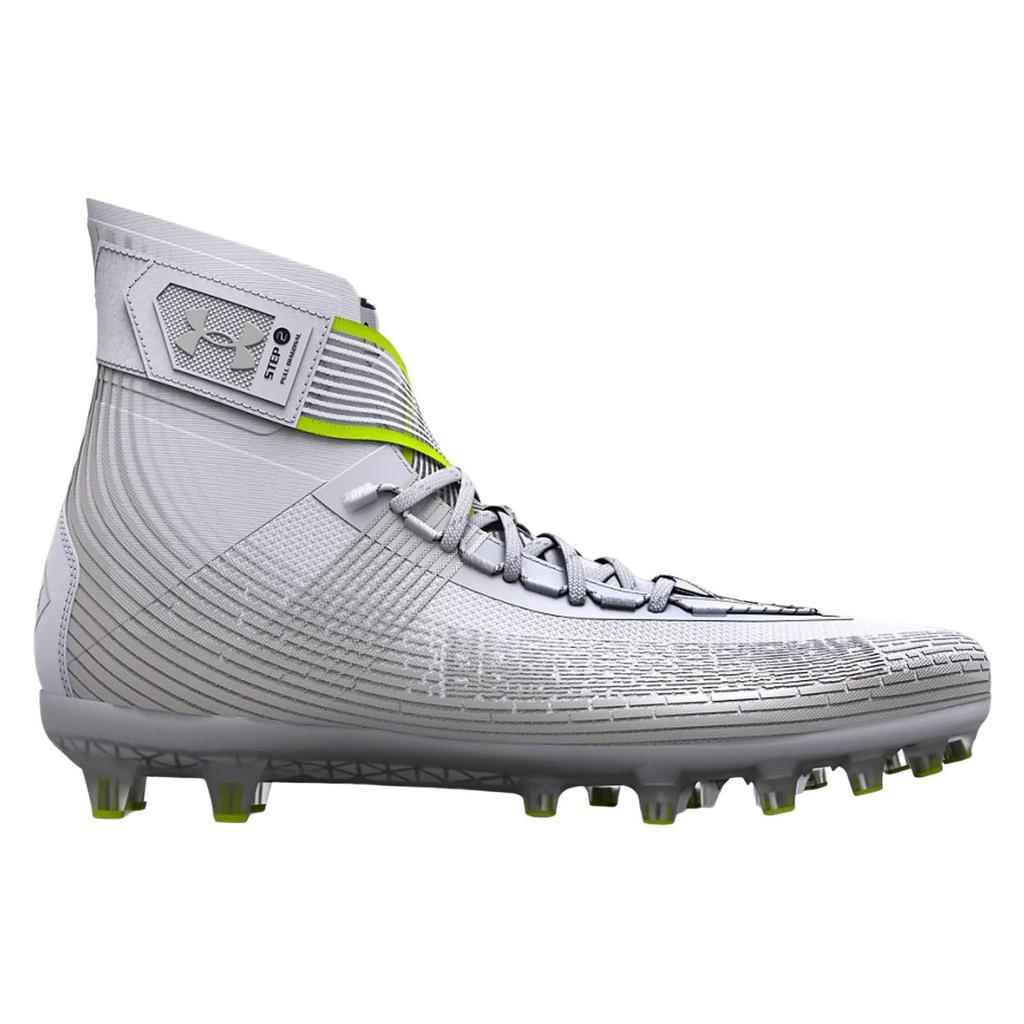 Under Armour Highlight MC White Silver Lime Men Sneakers Metallic-Silver 3023716-106