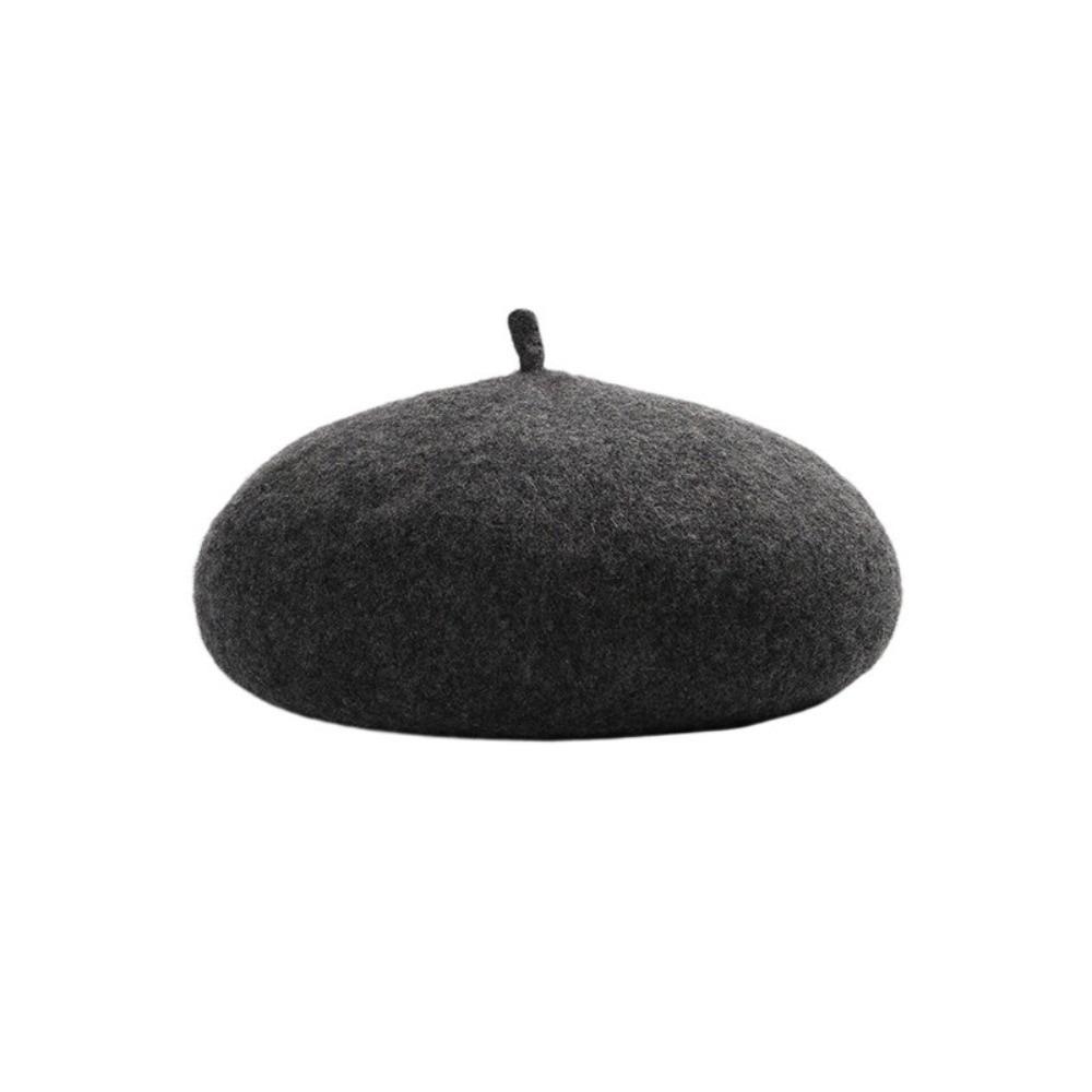 Keep Warm Women Wool Berets Plush British Beanie Hat Vintage Painter Caps Winter