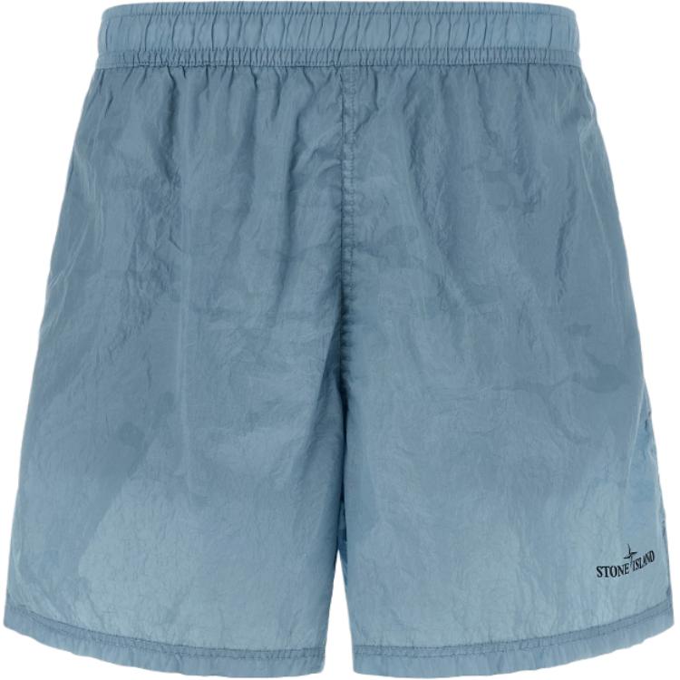 Stone Island Ss26 Selection Series Solid Color Two-Tone Pleated Elastic Beach Shorts Men shorts L1S15B100002S0E13V004A
