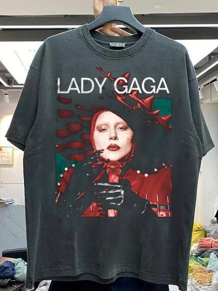 Hot Lady Gaga 2025 Tour short sleeve black color classic shirt KV33207