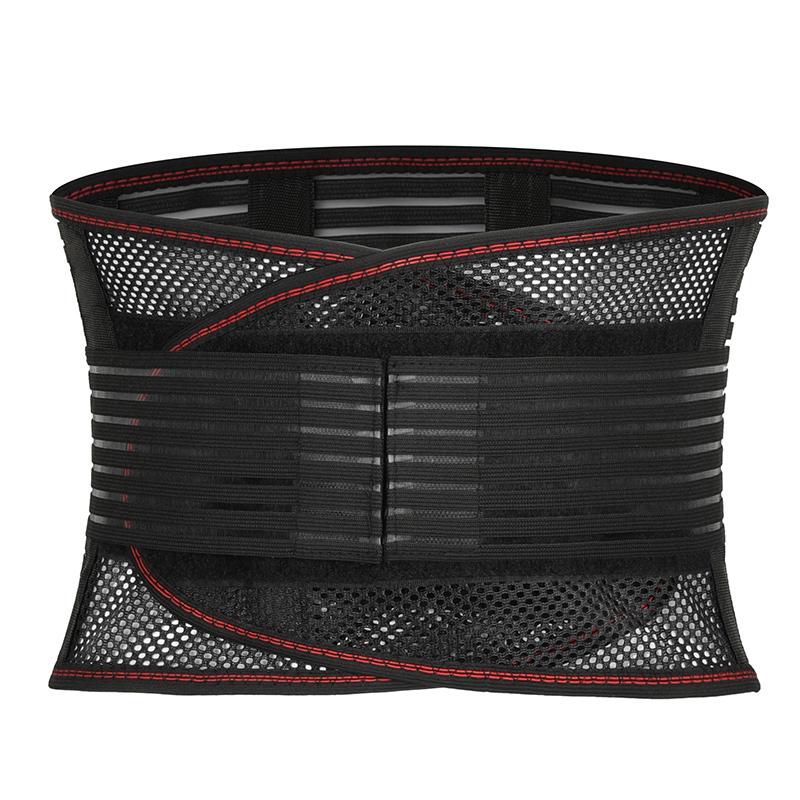 Обезболивающий пояс, поддерживающий пояс для нижней части спины, регулируемый тренажер для талии, триммер с двойной застежкой, поясничный поддерживающий бандаж