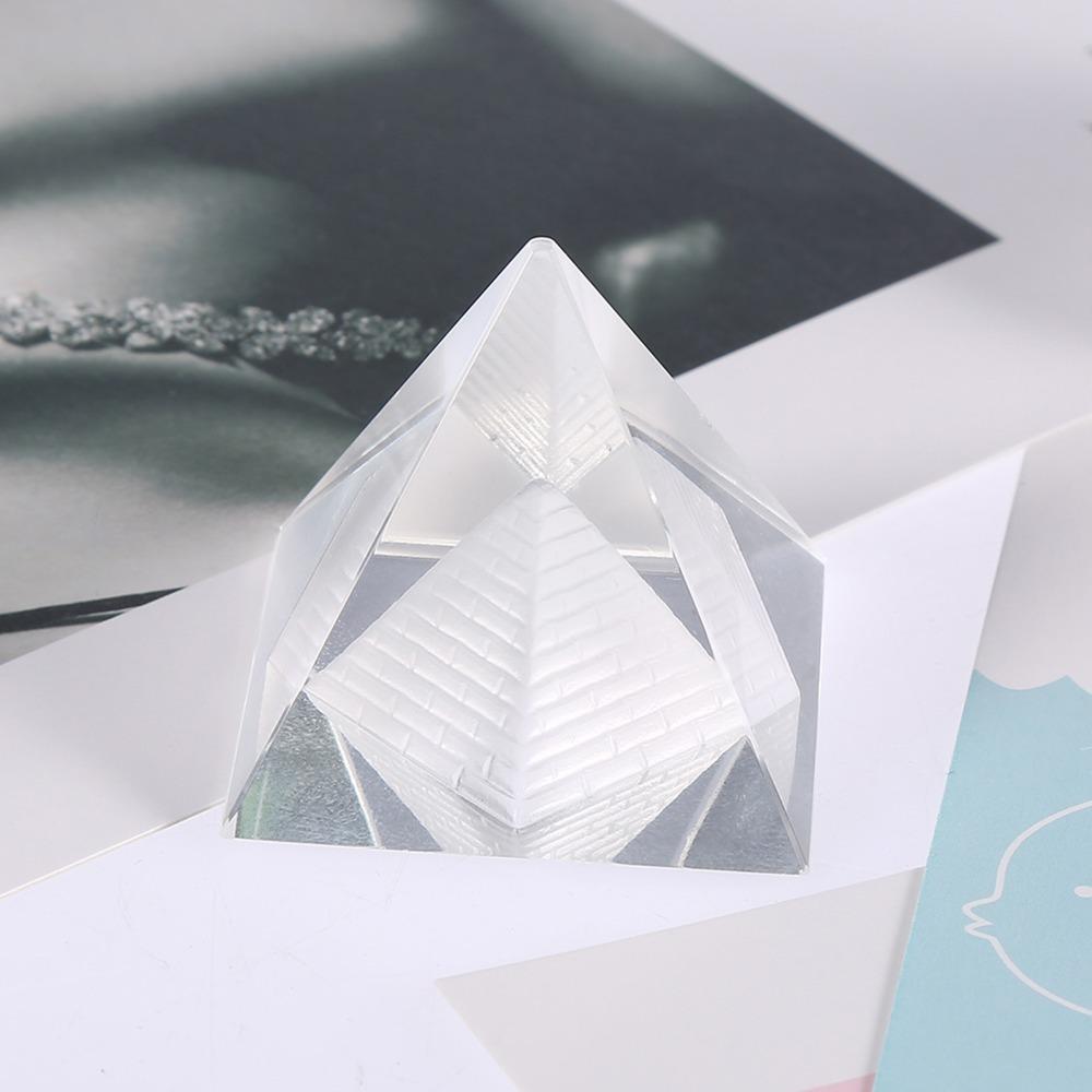 Crystal Crystal Pyramid Figurine 1.57 Inch Height Pyramid Ornament Home Decoration