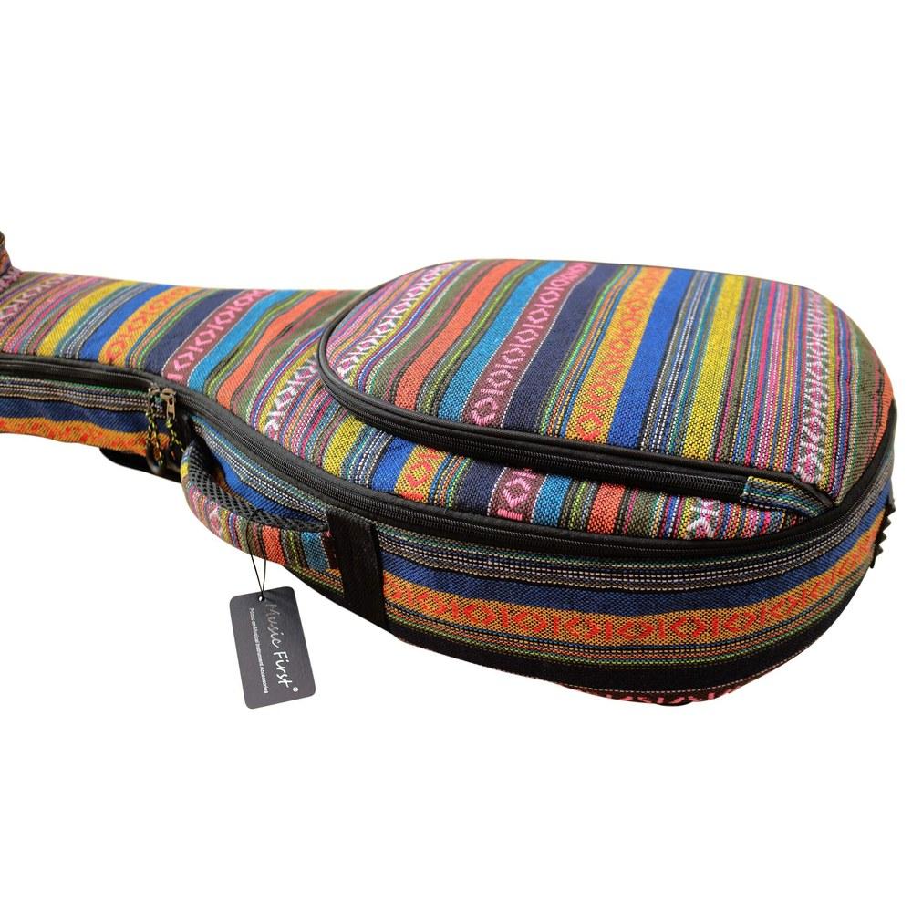 MUSIC FIRST Country Style 5-String Banjo Case 0.65-inch Thick Padding Full-Size Up to 38 Inches Gig Bag