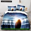 Американский футбол King Queen Пододеяльник с рисунком игрока в регби Комплект постельного белья для детей, подростков, взрослых, мяч, спорт, полиэстеровый пододеяльник