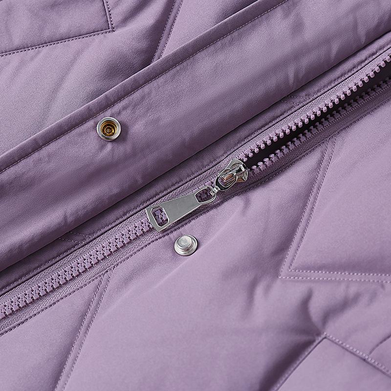 Мамина пуховая куртка средней длины большого размера выше колена толстая теплая и стильная зимняя куртка