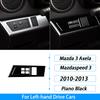 For Mazda 3 Axela 10-13 Mazdaspeed 3 Piano Black Air Outlet Gear Shift Door Handle Window Lift Panel Suits Car Interior Sticker