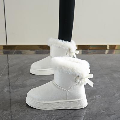 Женские зимние повседневные теплые хлопковые ботинки большого размера на толстой подошве с мехом