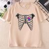 BISEXUAL PRIDE T Shirt Vintage Graphic Tee Skeleton Printed Tshirt Unisex Unisex Gothic Pride TShirt Cotton Short Sleeve Clothing