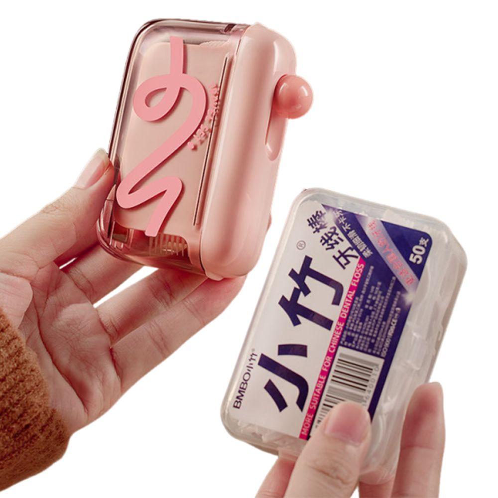 Press-on Floss Stick Storage Box Dustproof Dental Floss Pick Dispenser  Restaurant