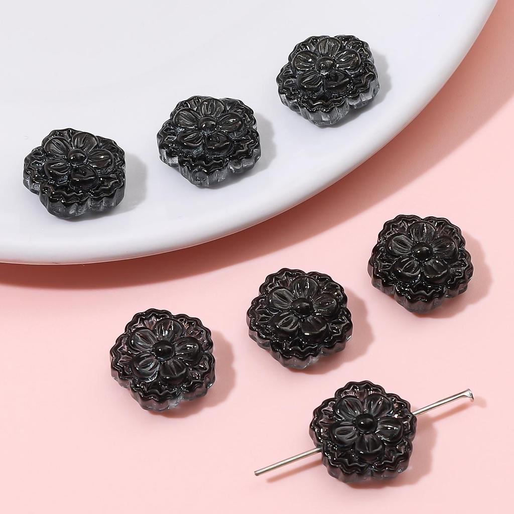 Разноцветные стеклянные бусины в форме близнецов в форме цветка 15 мм 10 шт. Для изготовления украшений DIY браслет ожерелье