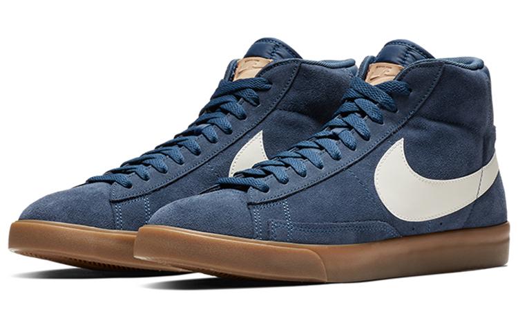 Nike Кроссовки Blazer Mid Mid Tops Ретро Темно-синие 371761-406