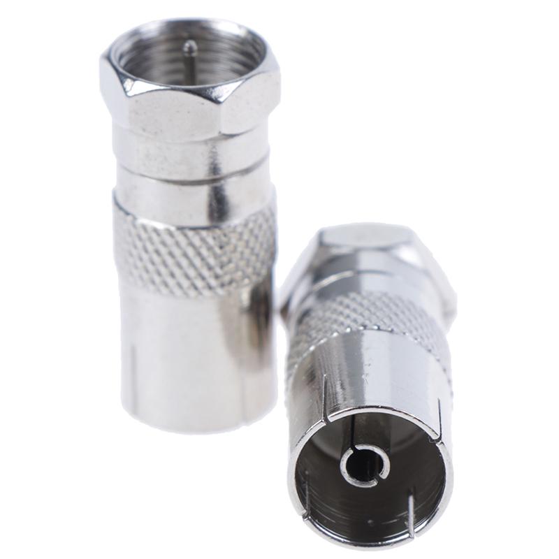 2 шт. F-разъем штекер гнездо к РЧ коаксиальному ТВ антенному гнезду РЧ адаптеры