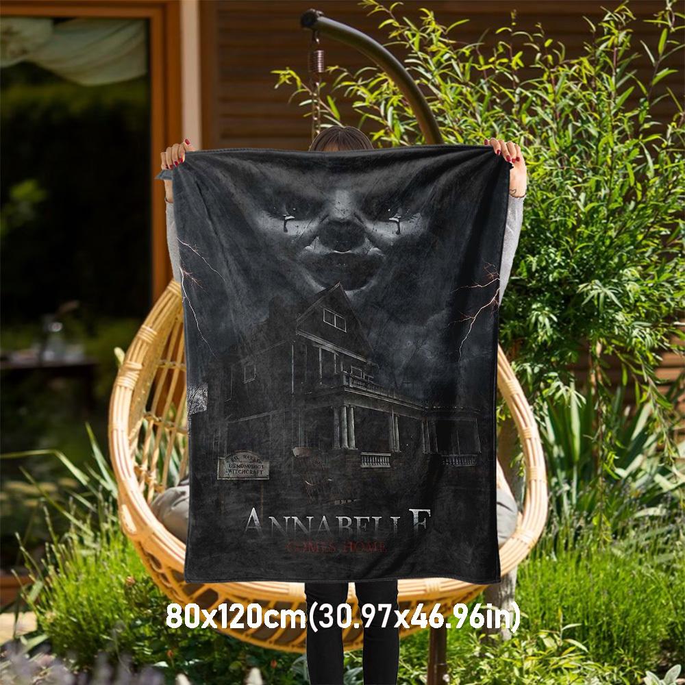 1PC Annabelle Comes Home Outdoor Flannel Blanket Soft Plush Decor for Picnics, camping,Bedroom, Playroom, Office1152A