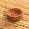 Bamboo Basket Chair Dustpan Dollhouse Simulation Decoration' Dollhouse Miniature Furniture Resin