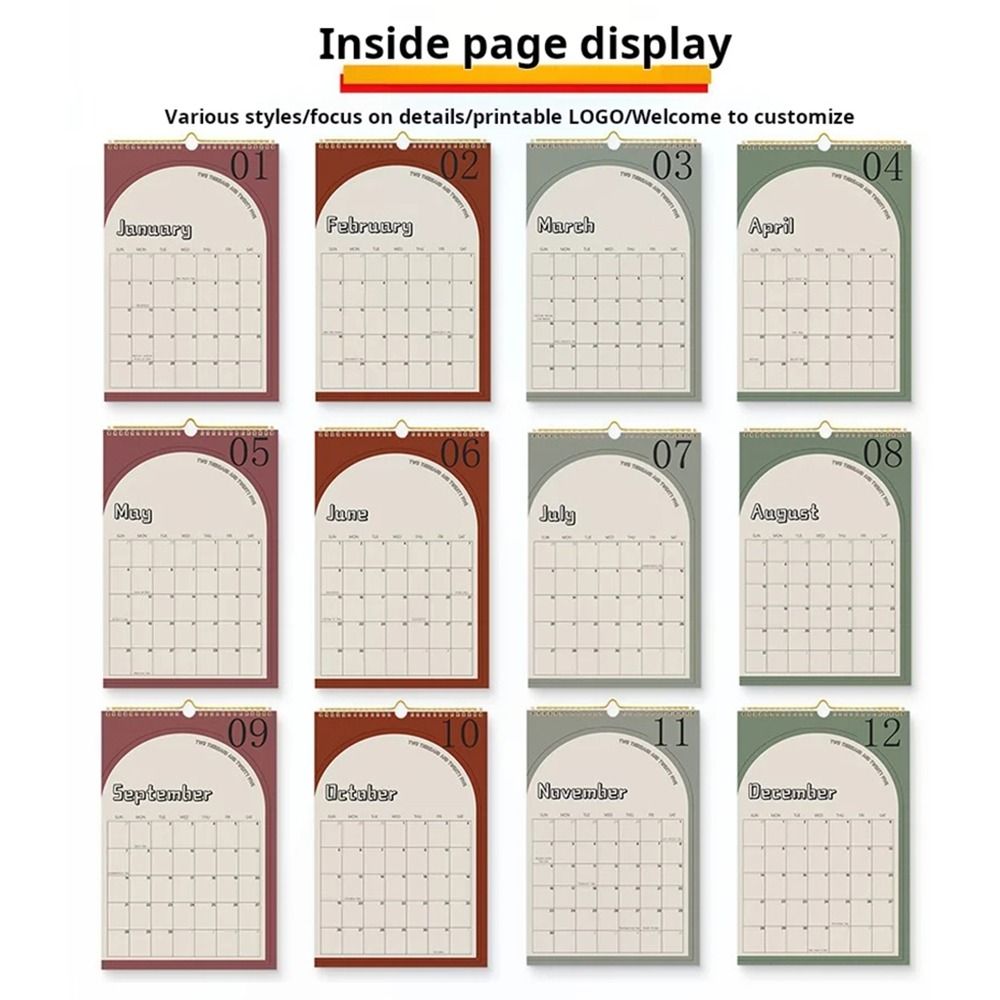 Английский Ежемесячный Настенный Календарь Календарь-Планировщик на 18 месяцев Украшение для дома