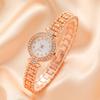 Ladies Quartz Watch With Metal Band And 24hour Dial For Fashion And Daily Wear