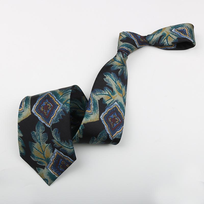 Мужской печатный галстук, узор Ретро, костюм джентльмена, ширина рубашки 9 см, шелковистый, мягкий, длинный, ручной работы