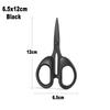 12см 14см 16см 19см Чисто черные ножницы из нержавеющей стали Инструмент для резки бумаги для DIY, рукоделия и искусства Канцелярские ножницы для офиса и школы