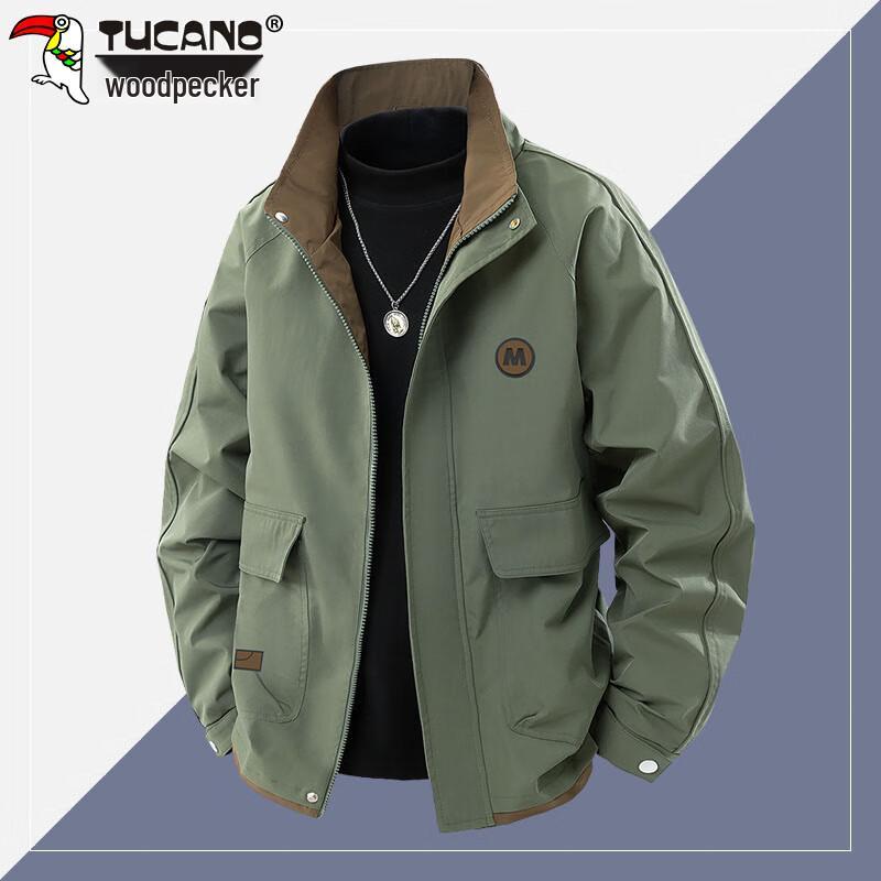 TUCANO Men's Autumn/Winter Retro Workwear Stand Collar Jacket