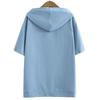 Oversize 4XL свободные толстовки женские хлопковые толстовки летние короткие рукава тонкие футболки женские повседневные пуловеры топы верхняя одежда