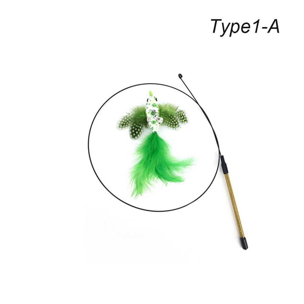 Play Pet Supplies Simulation Bird Stick Toy Wire Chaser Wand Cat Kitten Toys Teaser Feather