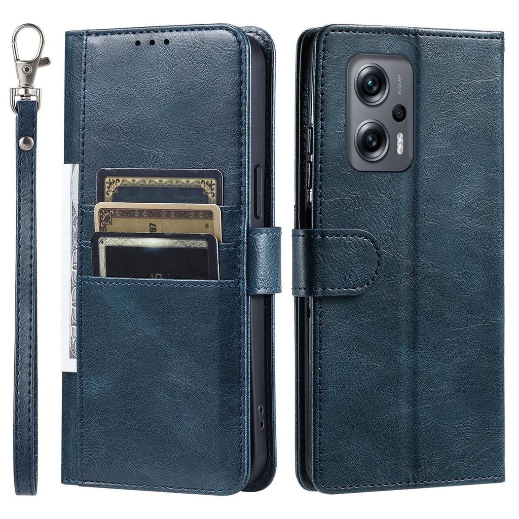 Cover for Xiaomi POCO X4 GT Retro PU Leather Flip Wallet Phone Case Multi Card Slots